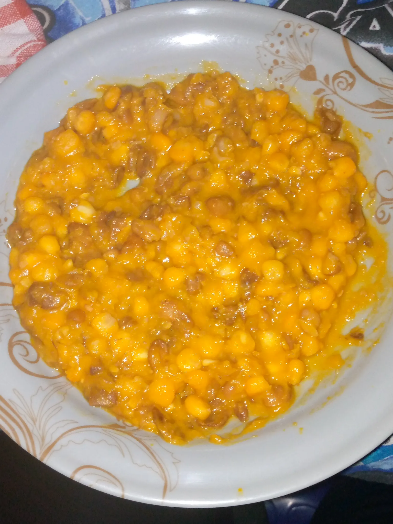 beans and corn porridge: The combination of bean and maize