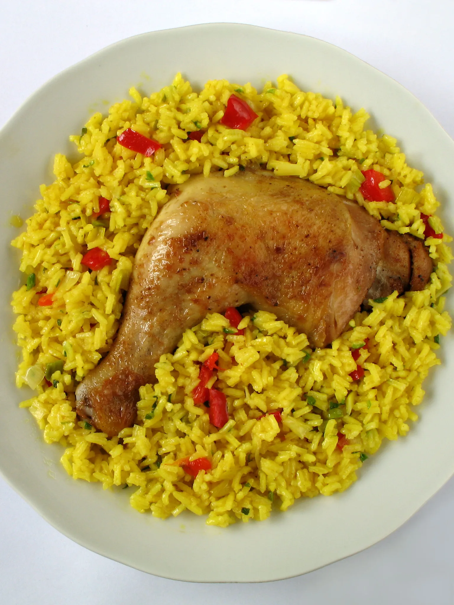 Arroz con pollo: Arroz con Pollo (spanisch für „Reis mit Huhn“)
