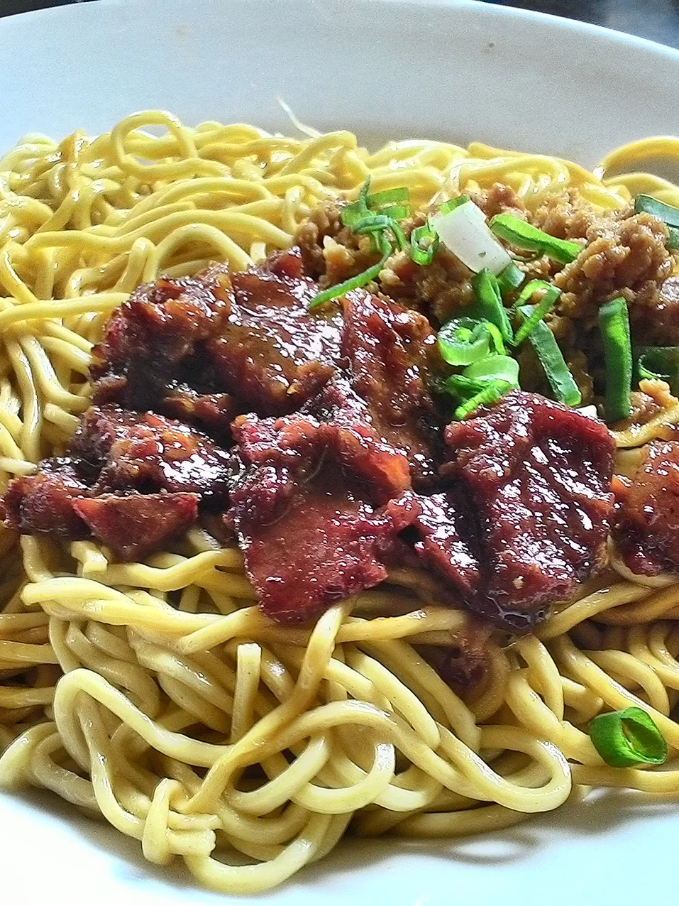 bakmi: Bakmi (pork noodle) served in Aloi restaurant in Grogol, West Jakarta, Indonesia. Chinese Indonesian dish