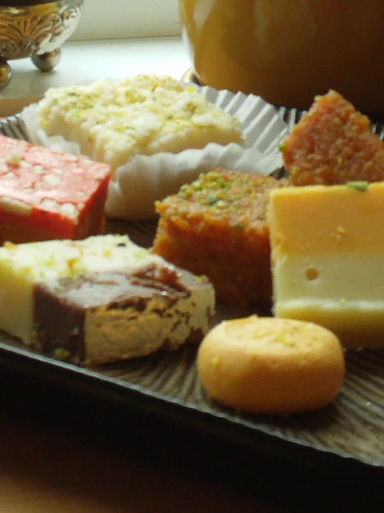 barfi, a photograph of the dish