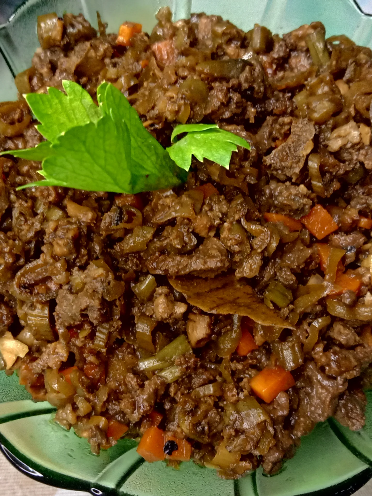 Bopis: Bopis is made from ground pig's lungs and liver with water spinach, carrots, and spices