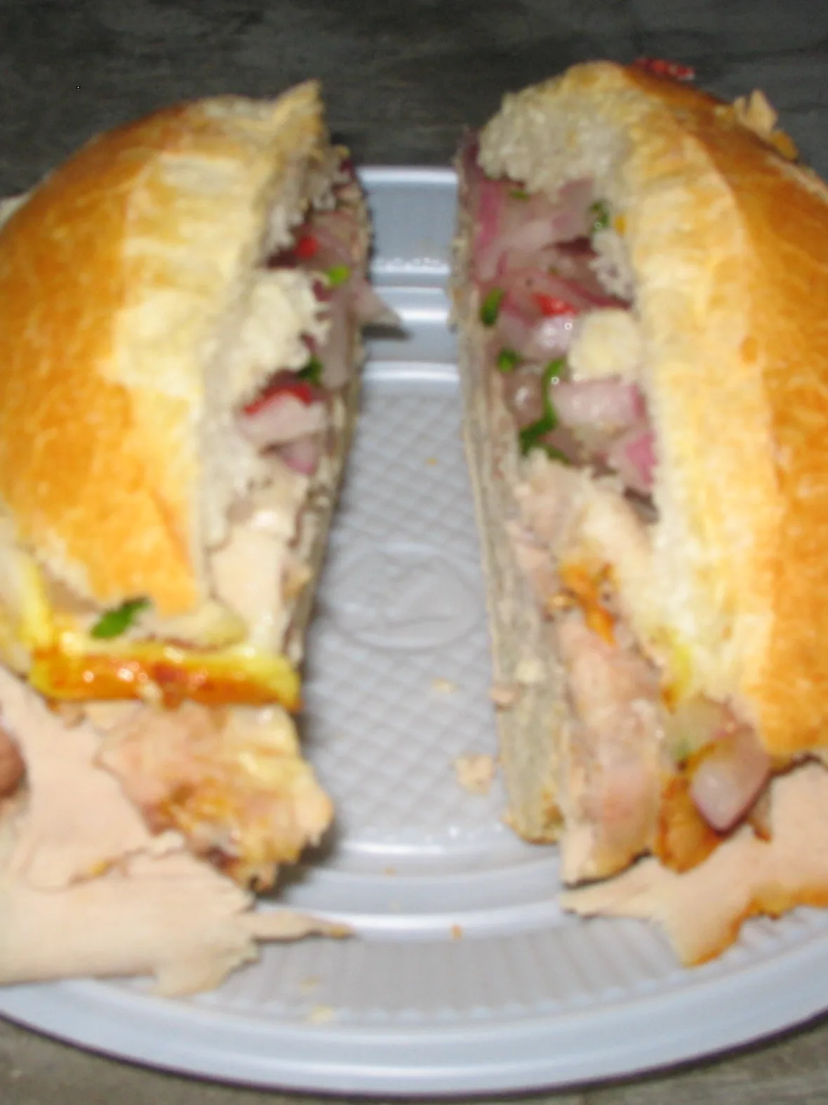 butifarra: Before heading to the house we had to make a stop at the Queirolo wich sold a delicious butifarra sandwich