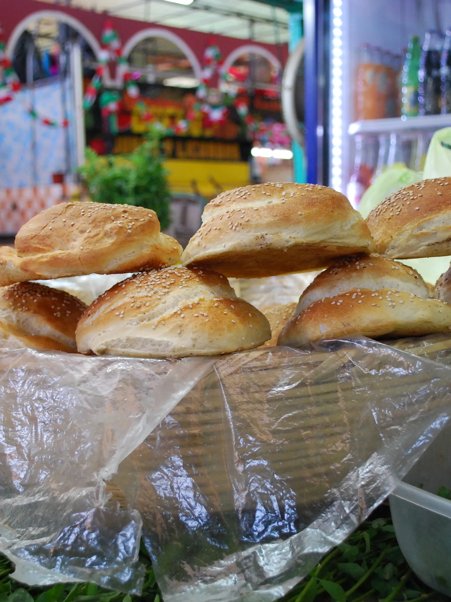 Cemita: Cemita bread at the Cemita market in Puebla, Mexico