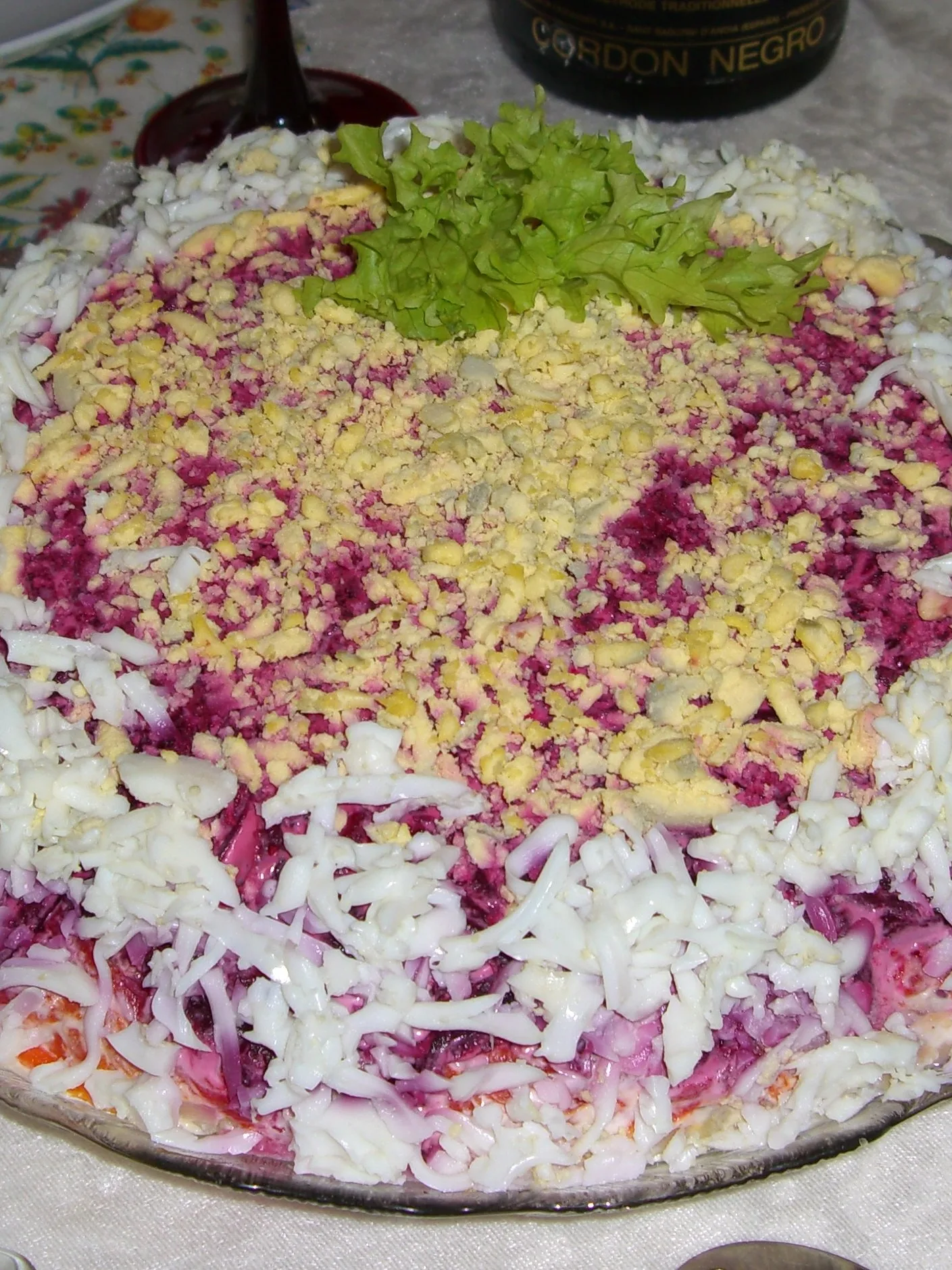 dressed herring, a photograph of the dish