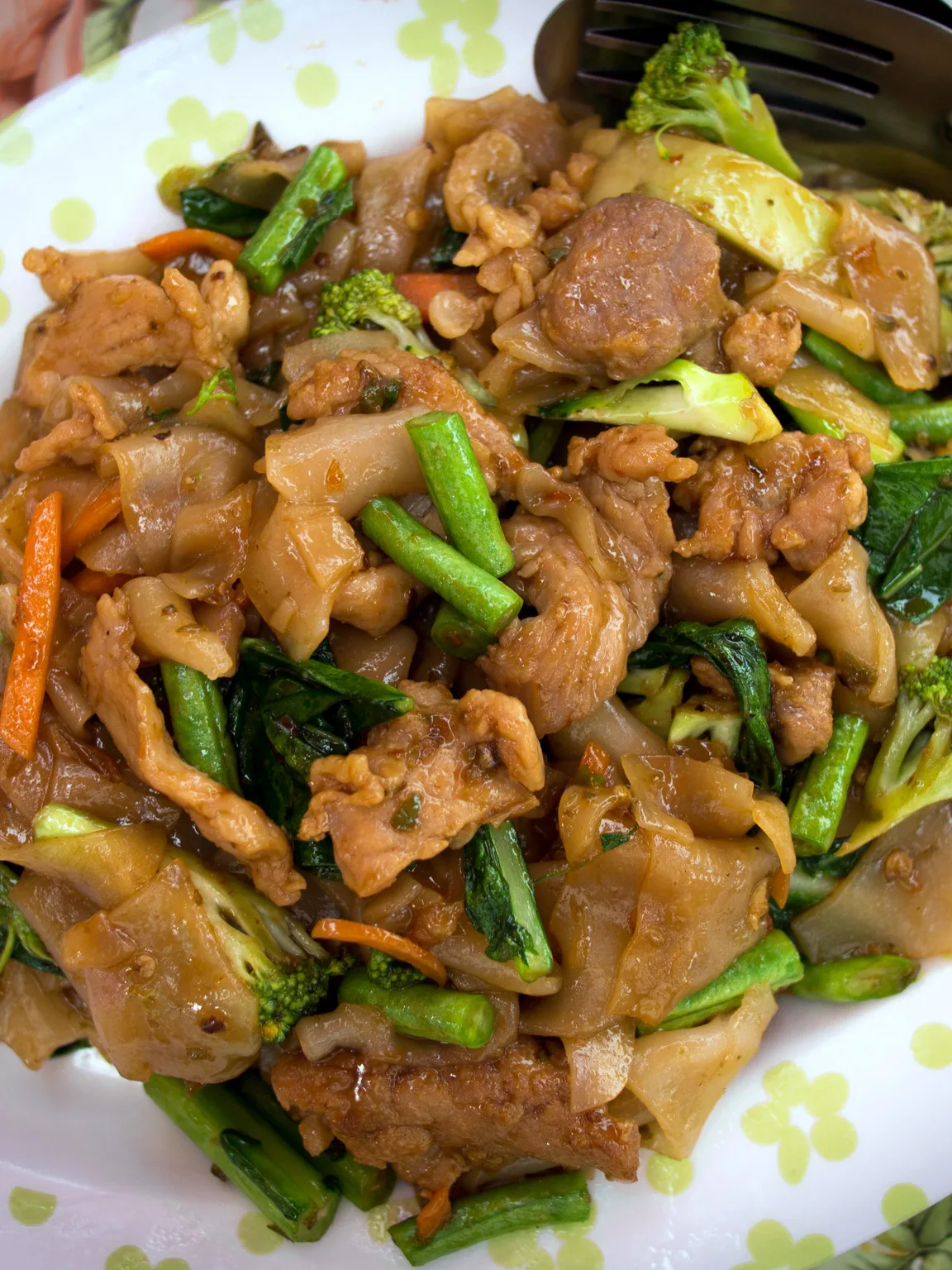 drunken noodles, a photograph of the dish