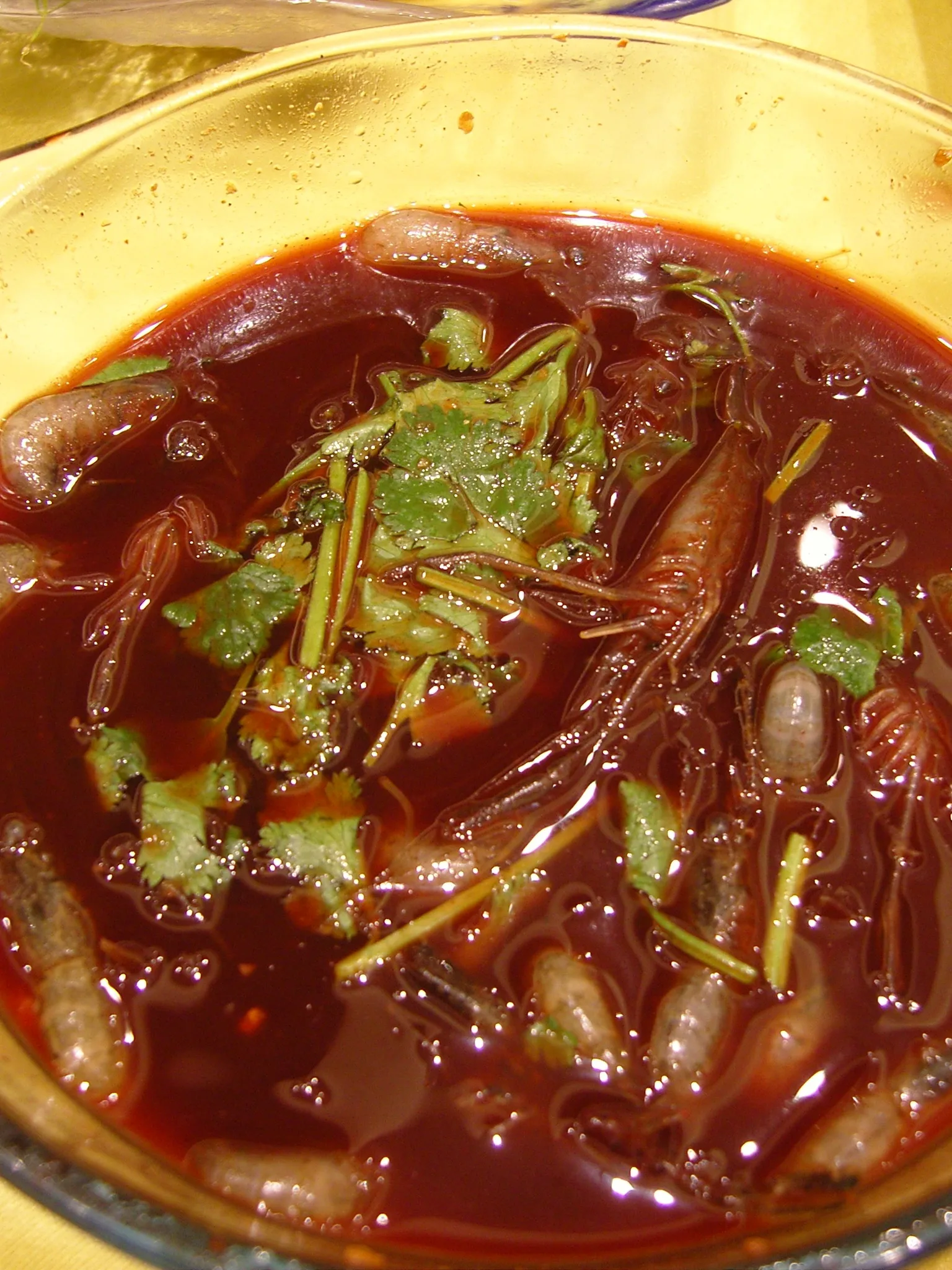 drunken shrimp, a photograph of the dish