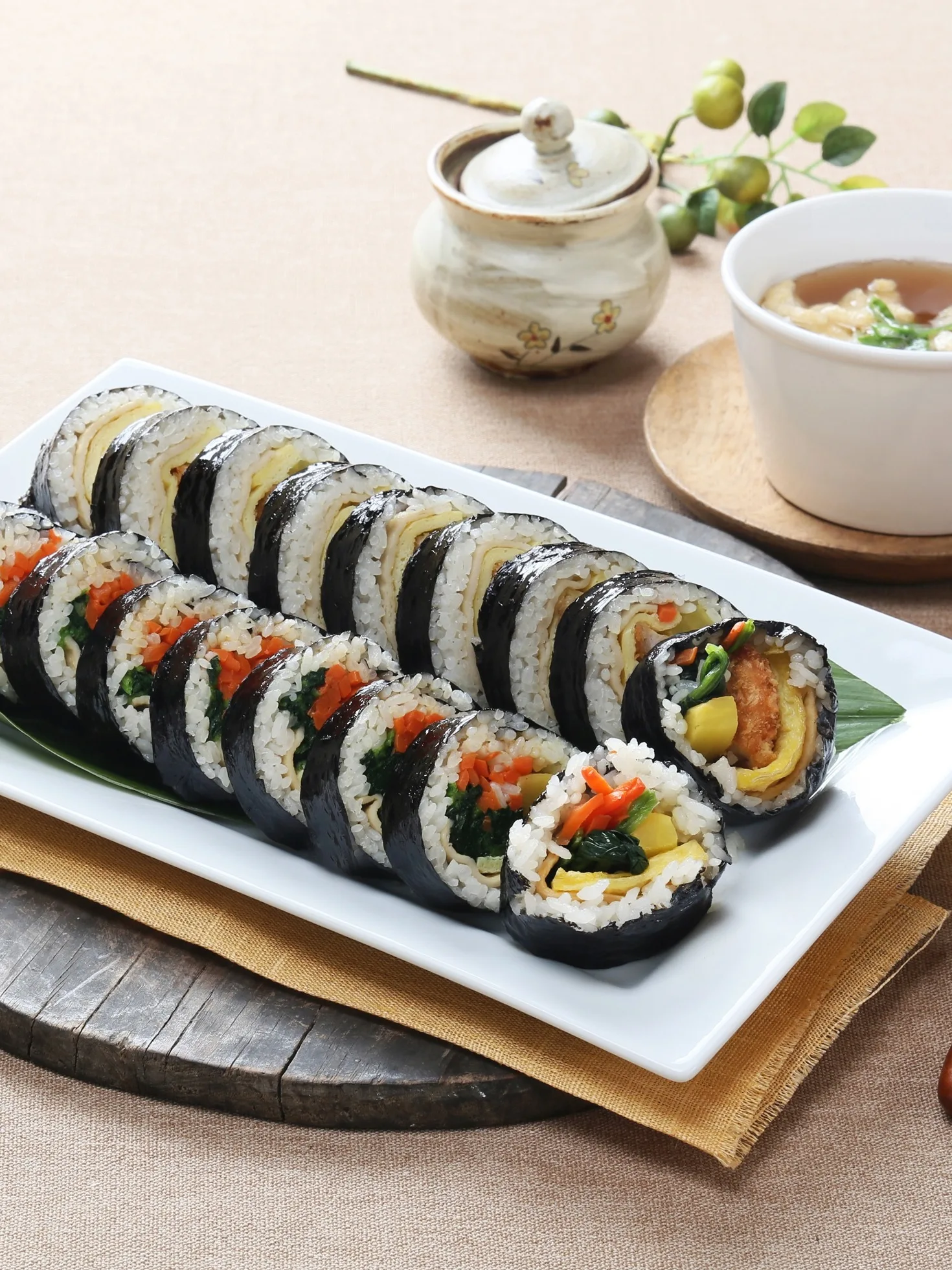 gimbap, a photograph of the dish