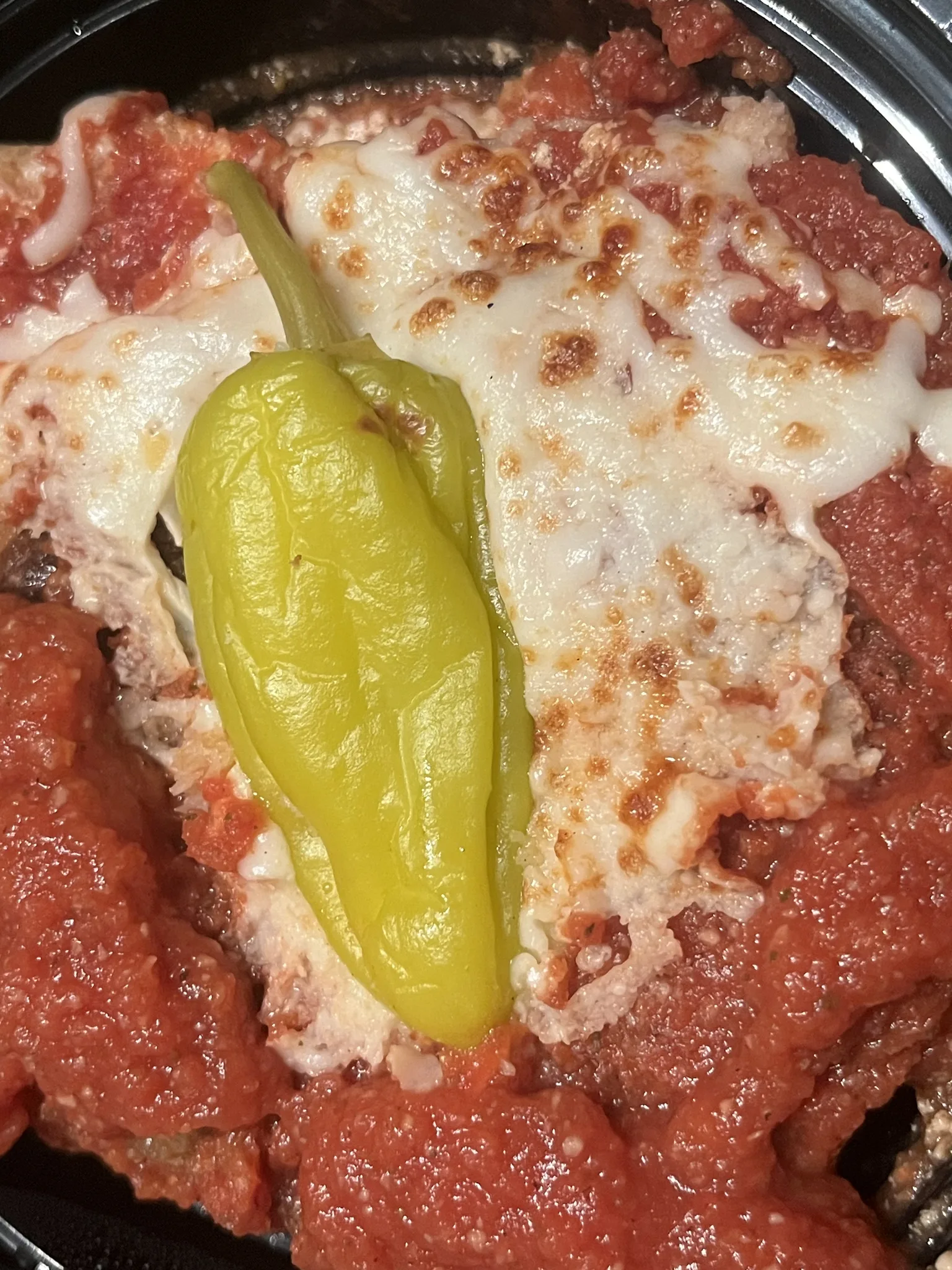 Hot dago: The inside of a hot dago sandwich