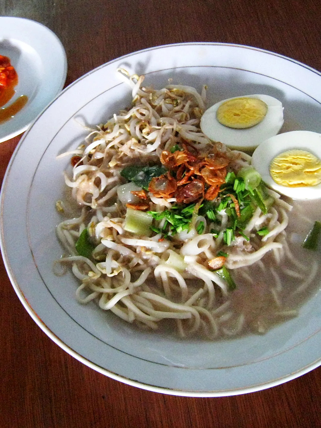 Mie celor, a photograph of the dish