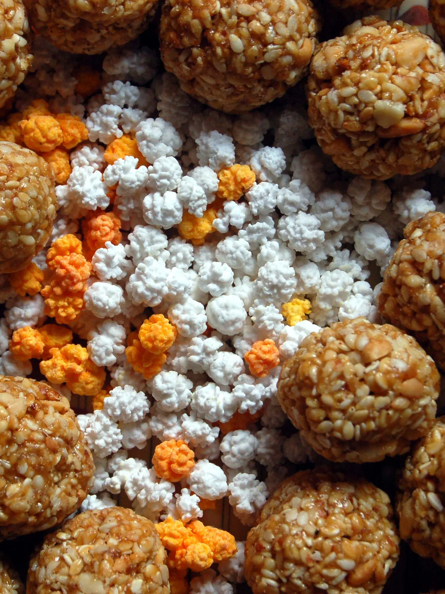 mimosa sugar ball: These 'tilguls', traditional marathi laddoos eaten on Makar Sankranti day