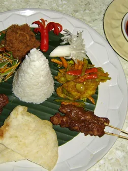 Nasi Campur, a photograph of the dish