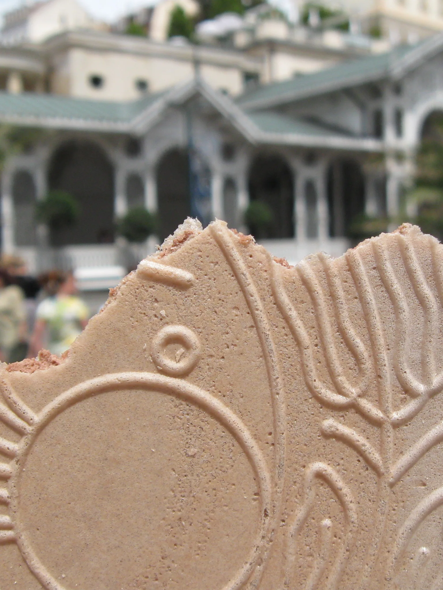 wafer cookie: Karlovarské oplatky - traditional biscuits from Karlovy Vary spa, Czech Republic