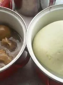 Okoho: Picture of Okoho Soup with Pounded yam (Onihi)
