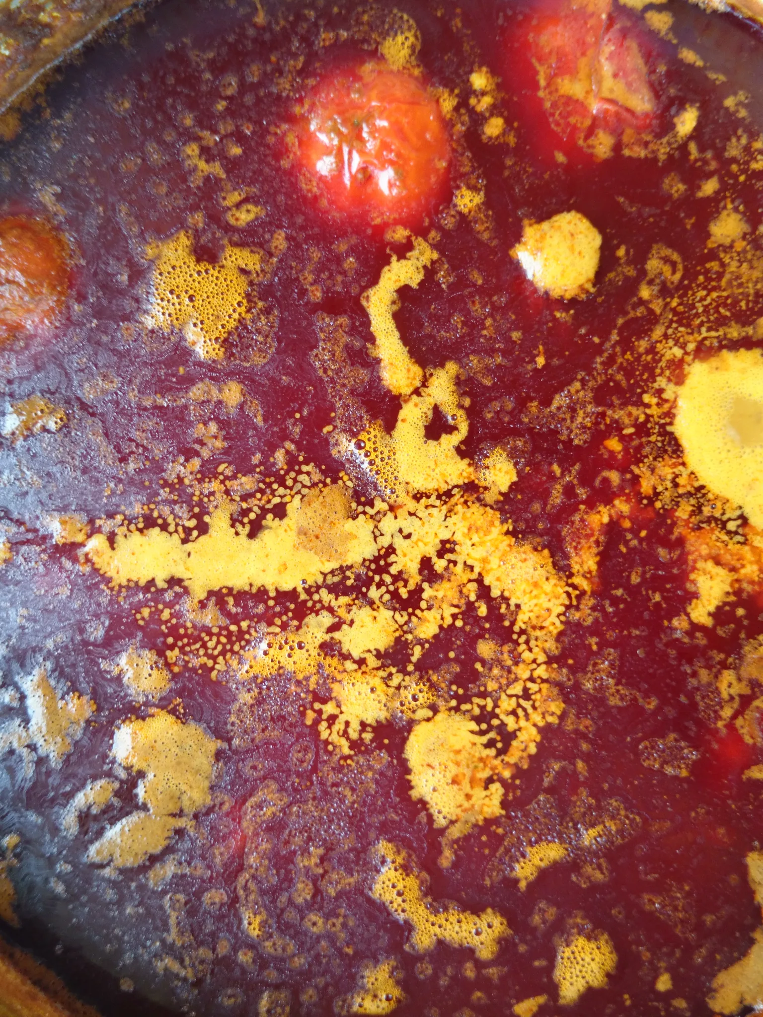 palm nut soup: palm nut soup close up