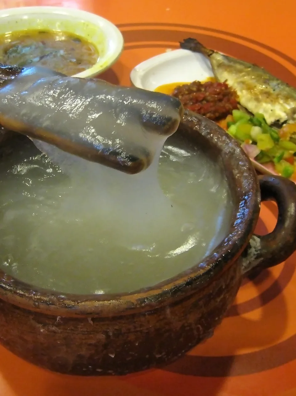 Papeda, a photograph of the dish