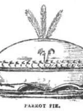 parrot pie: A recipe for parrot pie from page 1259 of the 1888 edition of Mrs. Beeton's Book of Household Management