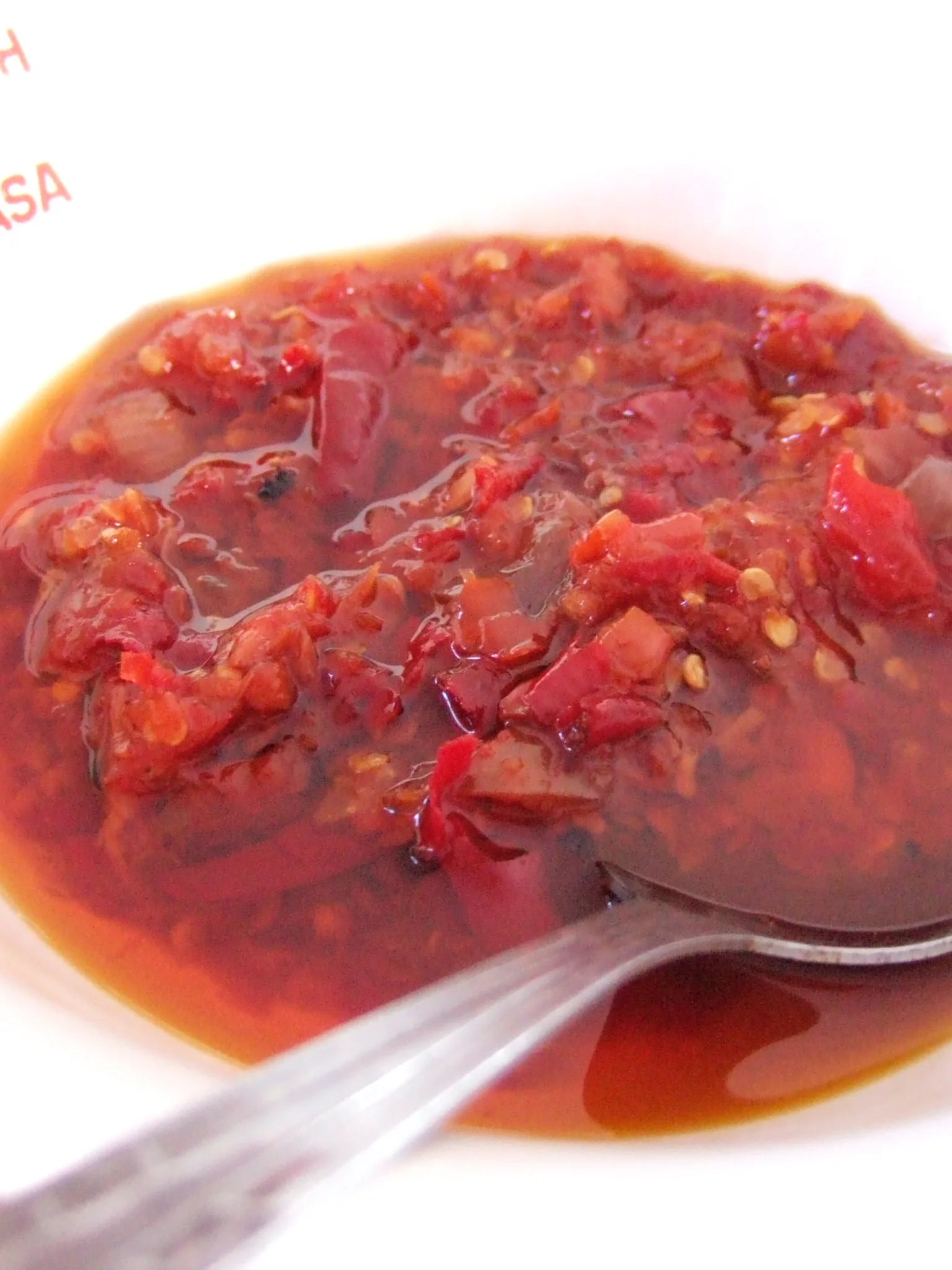 rica-rica: Sambal rica (stir-fried chili sauce)
