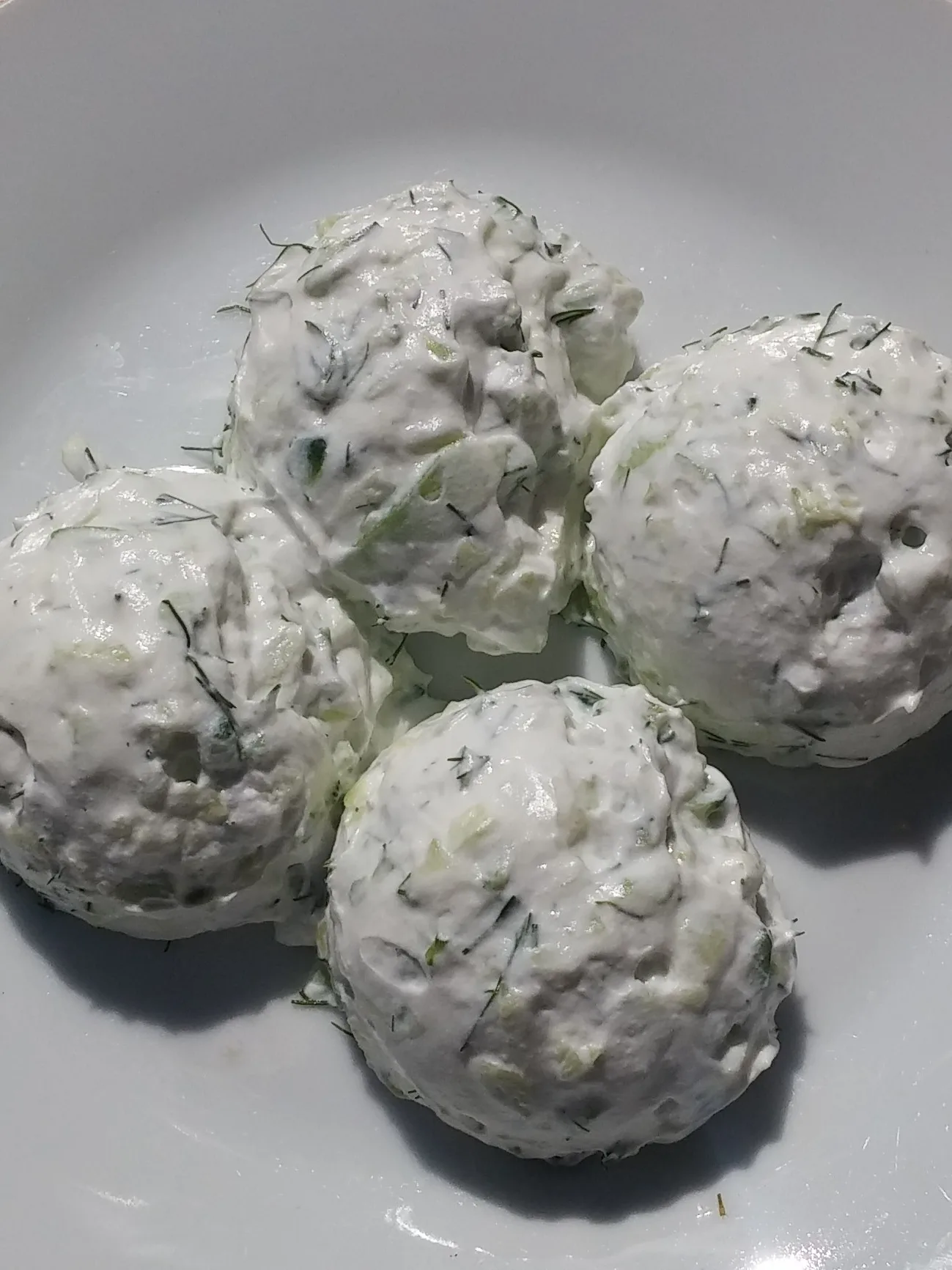 Snow White salad: Snow White salad ( Snezhanka ) or dry tarator salad