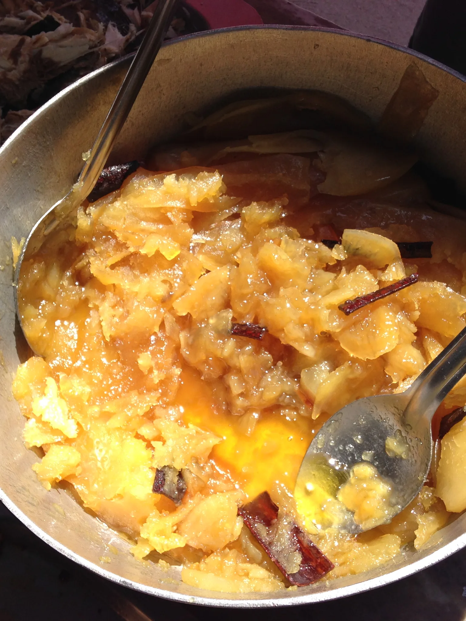 Soetpatats: Soetpatats, an Afrikaans dish from South Africa that includes sweet potatoes, butter, cinnamon, and brown sugar