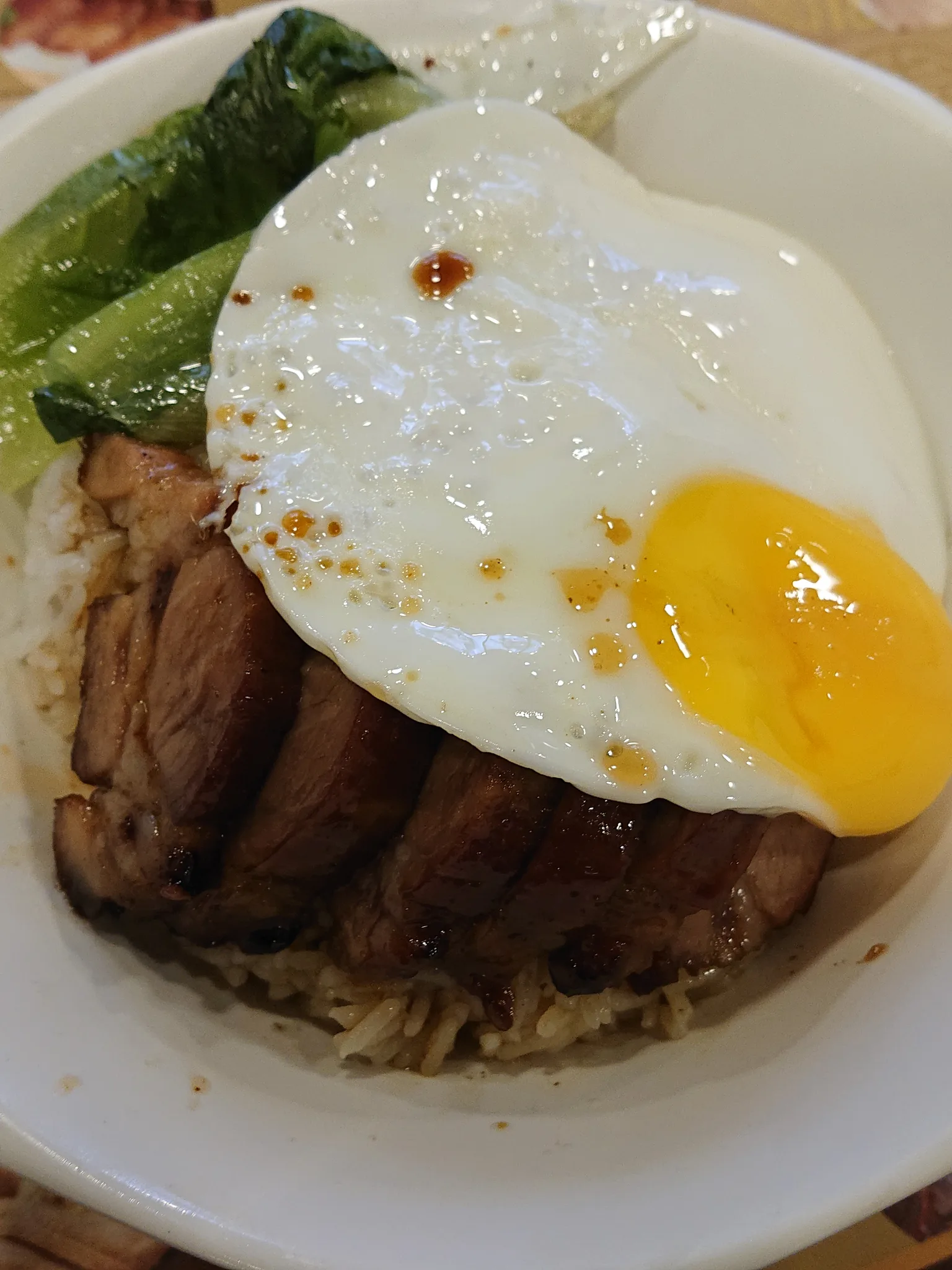 char siu egg rice: Char Siu & Fried Egg with Rice