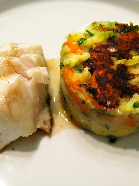 stoemp: Cod and stoemp