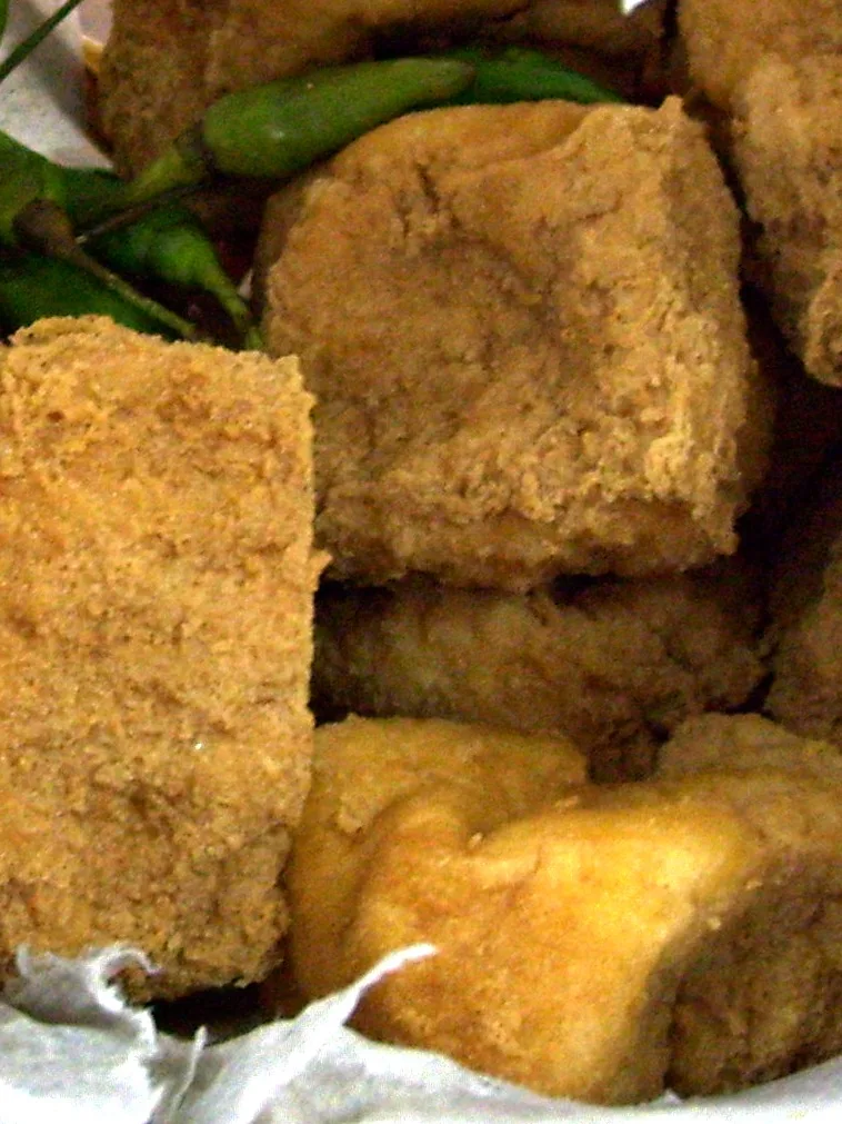 tahu sumedang: Sumedang tofu, snack from Sumedang, West Java, Indonesia