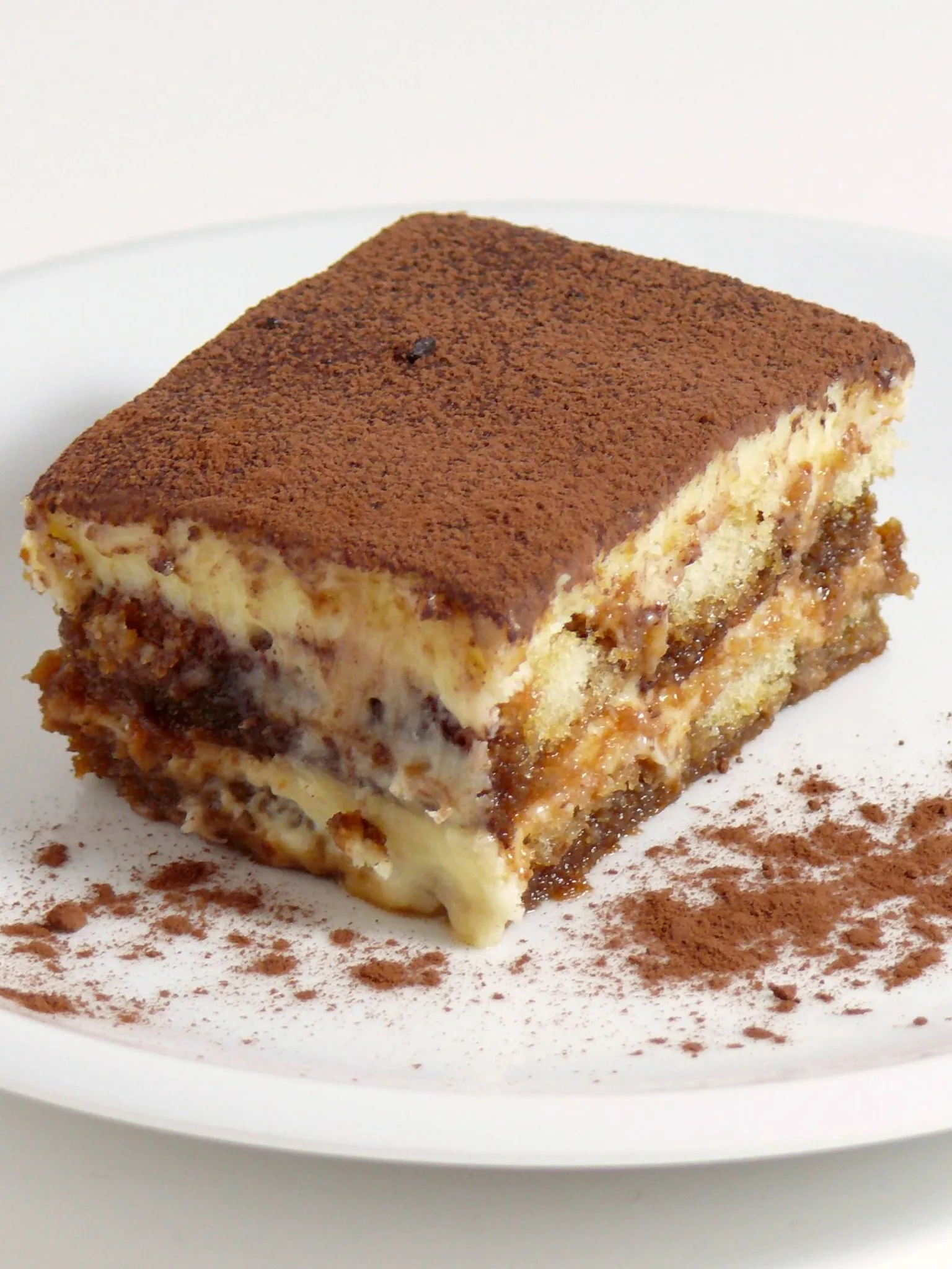 Tiramisù: Una porción de tiramisú