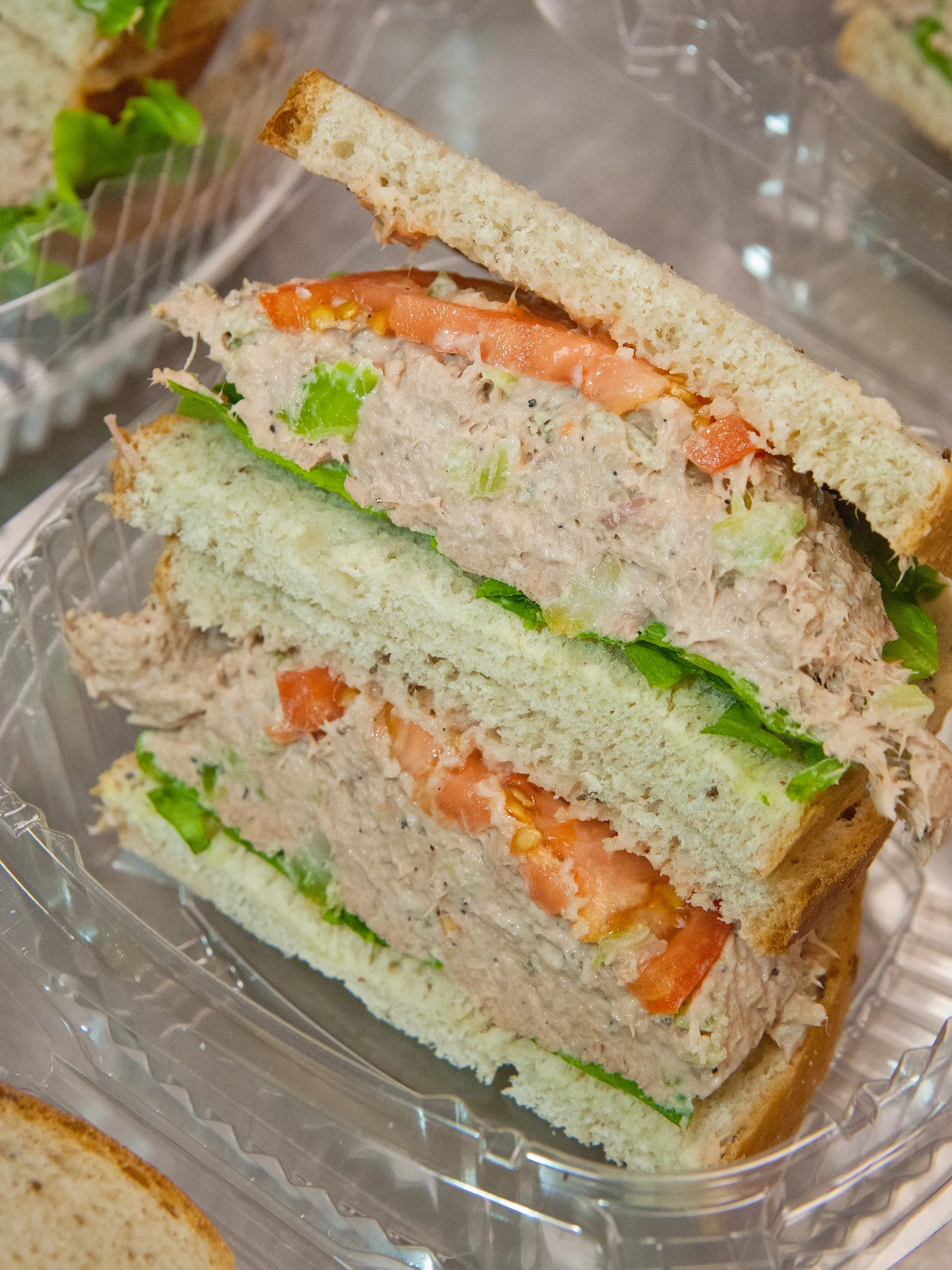 tuna fish sandwich, a photograph of the dish