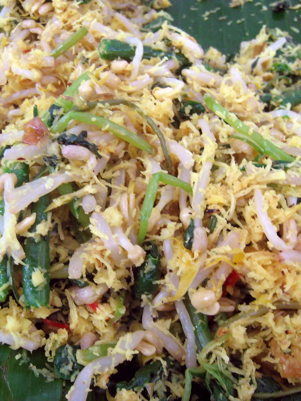 urap: Urap or Urab is Javanese vegetable salad in spicy shredded coconut dressing. Indonesia
